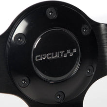 Circuit Performance CP330 Steering Wheel Black Center Black Leather and Yellow Stripe 350mm Deep Dish