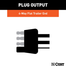 CURT 58030 Trailer-Side 4-Pin Flat Wiring Harness with 12-Inch Wires