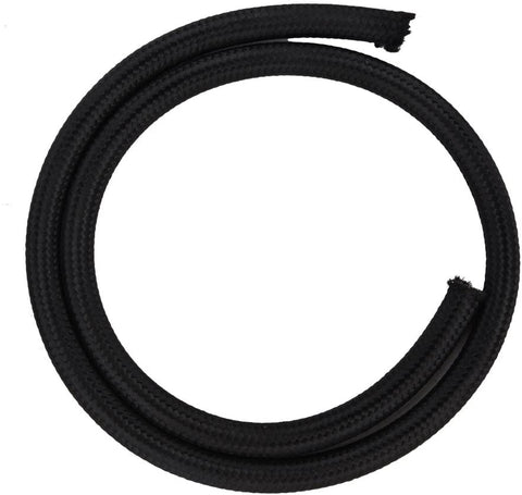 Qiilu 1m Lightweight Heat-resistant Nylon Braided Fuel Hose Oil Line Gas Line Hose BlackBlack Accessory(AN6)