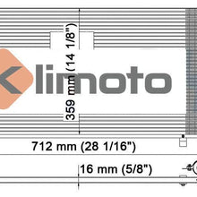 Klimoto Condenser | fits Infiniti I30 Nissan Maxima 2000-2001 3.0L V6 | KLI3036