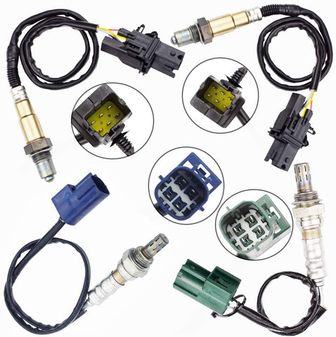 higherbro 4x Air Fuel Ratio Oxygen O2 sensor for 2004-2006 Infiniti FX35 G35 3.5L; 2006-2008 Infiniti FX45 4.5L Upper Lower Upstream + Downstream