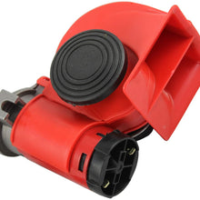 JDMSPEED New Nautilus Super Loud 12v Red Twin Auto Machine Air Horn 139dB Universal ATV