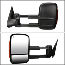 Replacement for Chevy Silverado/GMC Sierra Heated Power Smoked Signal Extendable Towing+Corner Blind Spot Mirror