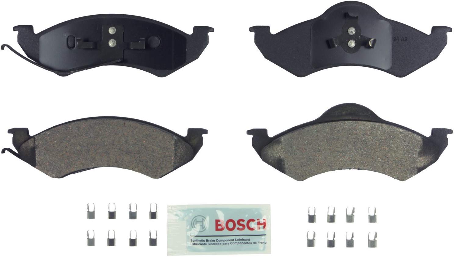 Bosch BE746H Blue Disc Brake Pad Set with Hardware for Select Dodge Dakota and Durango - FRONT