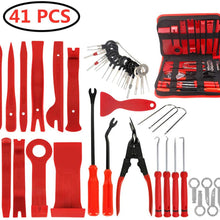 Trim Removal Tool 41Pcs Car Panel Door Audio Removal Tool Kit, Auto Clip Pliers Fastener Remover Pry Tool Set with Storage Bag (Red)
