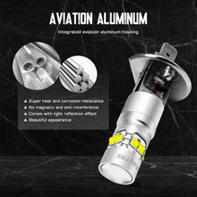 MAXGTRS H1 LED Fog Light CREE Chip,with Condenser Lens,High Performance 1:1 Design - 6000k Xenon White LED Fog Lamp