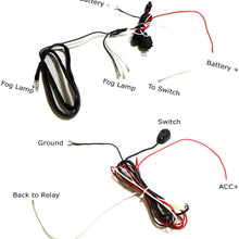 iJDMTOY (1) Universal Fit Relay Harness Wire Kit with LED Light ON/OFF Switch Compatible With Fog Lights, Driving Lights, Xenon Headlight Lighting Kit or LED Work Light, etc