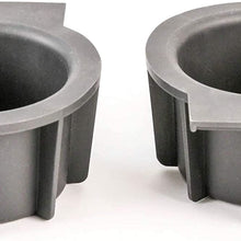 Red Hound Auto 2 Front Center Console Cup Holder Rubber Inserts for 2009-2014 Compatible with Ford F-150 Trucks Without Flow Through Center Console Note - See Photos to Verify Center Console Type