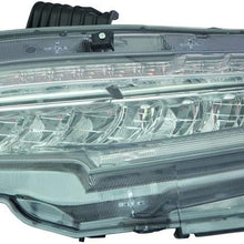 For Honda Civic Ex/Ex-L/Ex-T/Lx Model Only LED Headlight 2016 2017 Driver Left Side Headlamp Assembly Replacement