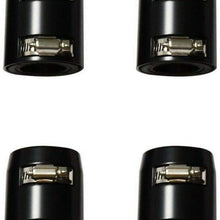 SUPERFASTRACING Black 48" Flexible Stainless Steel Radiator Coolant Water Hose Kit with Caps Universal