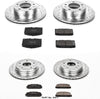 Power Stop K471 Front & Rear Brake Kit with Drilled/Slotted Brake Rotors and Z23 Evolution Ceramic Brake Pads