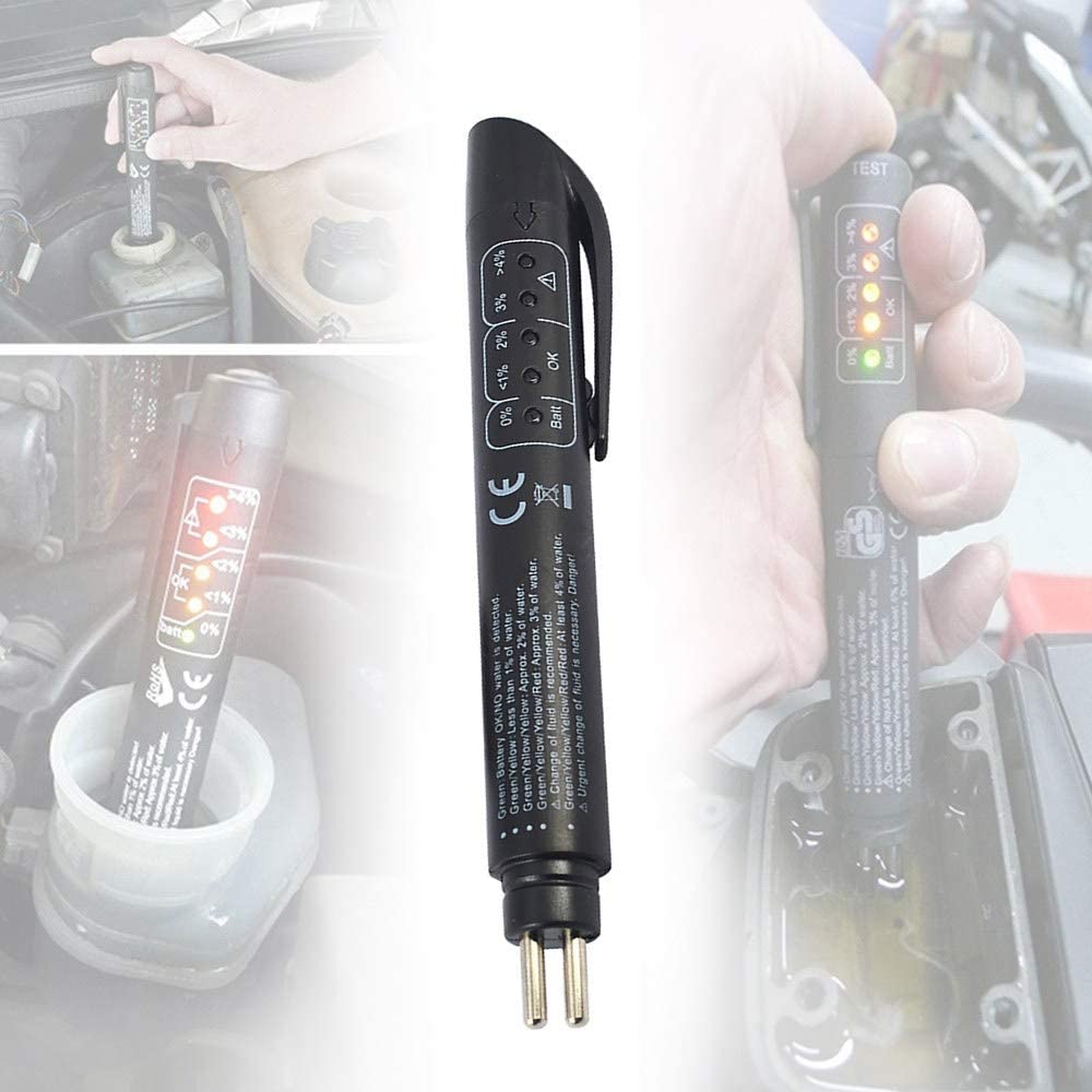 HZGrille 2 Pc Auto Brake Diagnostic Testing Tool for DOT3 DOT4 DOT5.1 Brake Fluid, for All Brands of Cars