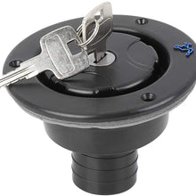 X AUTOHAUX Round Water Linlet Lock with Gravity Fresh Water Fill Hatch Inlet Plastic for Car RV