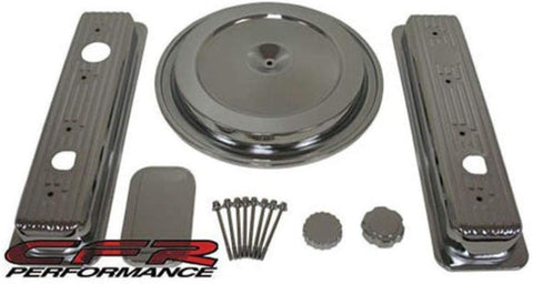 1988-92 Compatible/Replacement forChevy/GMC 5.0L & 5.7L Truck Chrome Steel Engine Dress Up Kit - Smooth