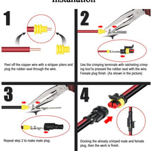 HIFROM 10 Kit 4 Pin Way Waterproof Electrical Connector 1.5mm Series Terminals Heat Shrink Quick Locking Wire Harness Sockets 20-16 AWG