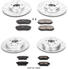 Power Stop K2830 Front & Rear Brake Kit with Drilled/Slotted Brake Rotors and Z23 Evolution Ceramic Brake Pads