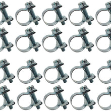 WFLNHB 20 Pcs 1/4" Fuel Injection Gas Line Style Hose Clamps 7/16" - 1/2" Dia Clip Pipe Kit for Automotive Agriculture Plant and Construction