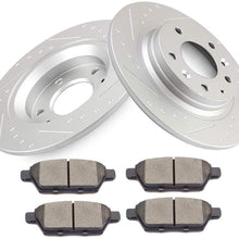 Ineedup 2 Brake Disc Rotots and 4 Ceramic Pads fit for 2006-2009 Ford Fusion, 2007-2009 Lincoln MKZ, 2006-2012 Mazda 6, 2006-2010 Mercury Milan