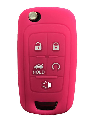 Rpkey Silicone Keyless Entry Remote Control Key Fob Cover Case protector For Chevrolet Camaro Cruze Limited Equinox Impala Limited Malibu Malibu Limited Sonic（Rose red） OHT01060512 13504199 13500221