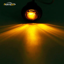 5x 3/4" Mini Smoke Lens Amber 1LED Clearance Marker Light Truck Trailer Yellow LED Flush Mount Hot Spot Waterproof