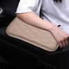 U&M Auto Armrest Console Cushion Leather Memory Foam Arm Rest Support Arm Rest Padding Protective Case Soft PU Vehicle Seat Cushions Armrest Pillow (Beige-New V)