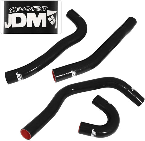 For Mitsubishi Evolution Evo X 10 4B11 JDM 3 Ply Nylon Silicone Radiator Coolant Hose Pipe Kit Black