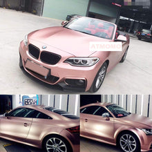 ATMOMO Metallic Rose Gold Craft Vinyl Wrap Roll Adhesive Vinyl Car Sticker 30CM x 1.52M