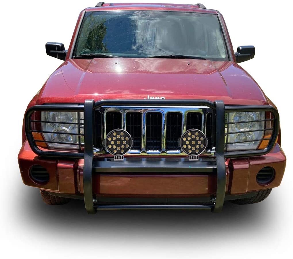 Black Horse Off Road 17A081000MA-PLB Black Grille Guard Kit with 7