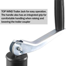 OPENROAD 5,000 lbs Top Wind RAM A-Frame Trailer Jack,15 Inches Vertical Travel, Wled-on Boat Trailer Tongue Jack,RV Jack,2inch Tube