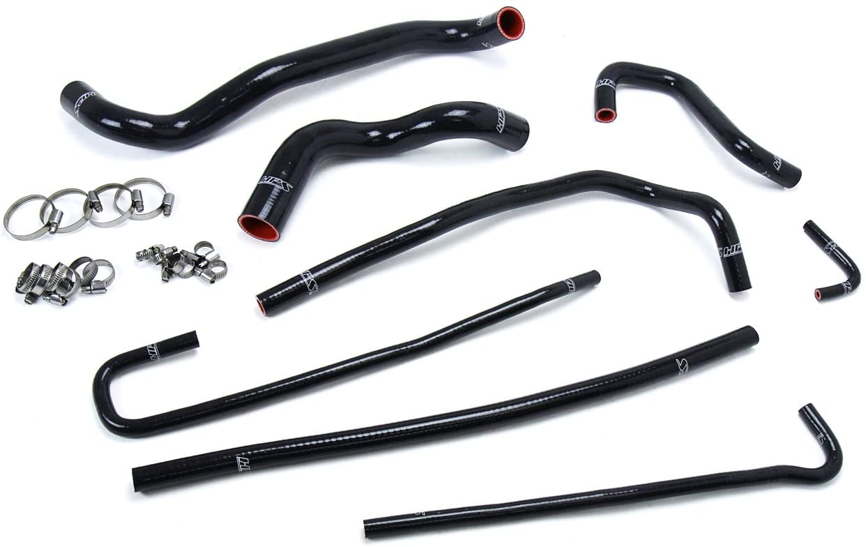 HPS 57-1316-BLK Black Silicone Radiator Coolant/Heater Hose Kit