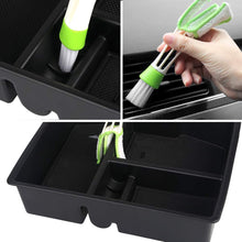 VANJING Center Console Organizer Insert Tray for 2007-2014 GMC Sierra Chevy Silverado Tahoe Yukon Suburban Accessories with A Cleaner Brush