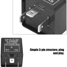 Gerioie LED Flasher Relay, Stable 3-Pin LED Relay, Safe Waterproof Dustproof for Industrial Flasher Relay