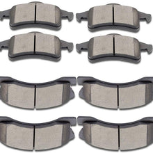 SCITOO Ceramic Front Rear Disc Brake Pad Set fit for 1999-2004 Jeep Grand Cherokee