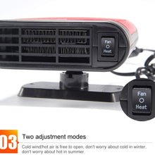 JXHD 12V Car Heater/Windshield Snow Defogger Defroster for Winter Cars,2 Colors Optional,Black-Red