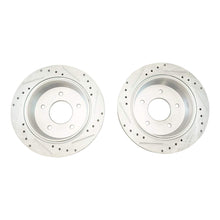 Rear Performance Drilled Slotted & Coated Disc Brake Rotor Pair for GM