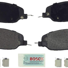 Bosch BE1081H Blue Disc Brake Pad Set with Hardware for Select 2005-10 Ford Mustang - FRONT