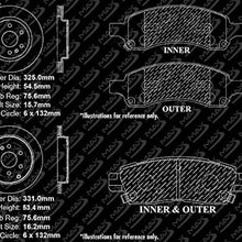 [Front + Rear] Max Brakes Elite XDS Rotors with Carbon Ceramic Pads KT069383