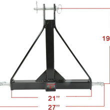 VOWAGH 2" Receiver 3 Point Trailer Hitch Category 1 Tractor Tow Drawbar Adapter