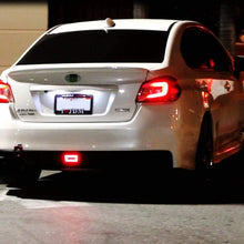 iJDMTOY Smoked Lens 3-in-1 Full LED Rear Fog Light Kit Compatible with Subaru Impreza WRX/STI or Crosstrek, Function as Tail/Brake Lamp, Backup Reverse Light (Includes Wire Harness & Mounting Bracket