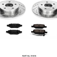 Power Stop K1616 Rear Brake Kit with Drilled/Slotted Brake Rotors and Z23 Evolution Ceramic Brake Pads