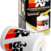 K&N Premium Oil Filter: Protects your Engine: Compatible with Select BUICK/CADILLAC/CHEVROLET/FORD Vehicle Models (See Product Description for Full List of Compatible Vehicles), HP-2011