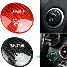 XinQuan Wang Carbon Fiber Car Engine Start Stop Button Cover Keyless Go Ignition Stickers Fit for Mercedes Benz C GLC C200l (Color : Free, Color Name : Red)