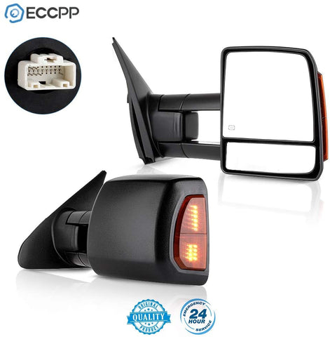 ECCPP Towing Mirrors for 07-14 for Toyota for Tundra Pickup Truck Power Towing Heat Signal Side Mirrors Pair