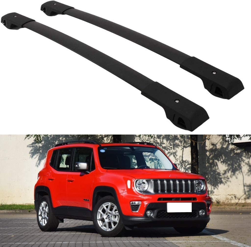 SAREMAS US Black roof Cargo Rack for Jeep Renegade 2015-2019 2020 2021 Roof Racks Cross Bars Rail Luggage Carrier