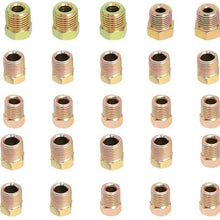 ECCPP Standard SAE Inverted Flare Brake Line Fittings Nuts Assortment 3/16" 1/4" Kit Set