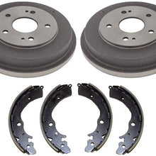 100% Brand New Rear Brake Drums and Brake Shoes 3pc Kit Fits For Honda CRV 1997-2001