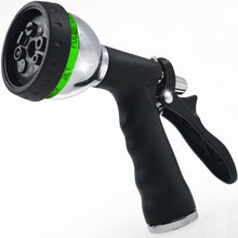 BEST Garden Hose Nozzle (HIGH Pressure Technology) - 8 Way Spray Pattern - Jet, Mist, Shower, Flat, Full, Center, Cone, and Angel Water Sprayer Settings - Rear Trigger Design - Steel Chrome Design