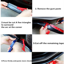 Lip Spoiler Universal Carbon Fiber Black Rubber Side Skirt Front Bumper Protector Guard Scratch-Resistant Car Exterior Accessories Trim Body Kit for Cars(2.5m/8.2ft)