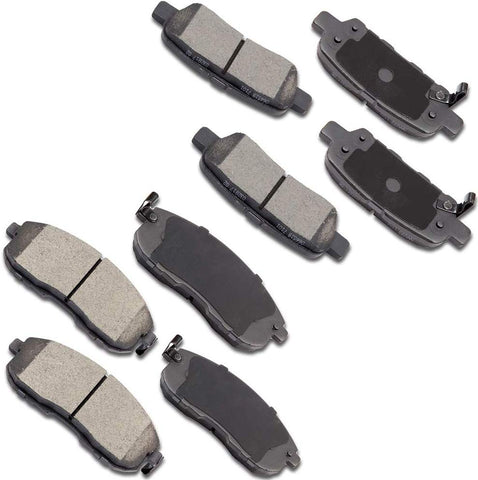 OCPTY Ceramic Brakes Pads, Quick Stop Front Rear Brake Pad fit for Infiniti G35,2016-2017 Infiniti Q70/QX50/QX70,2003-2005 Nissan 350Z,Nissan 370Z,2009-2013 Nissan Altima,2011-2017 Nissan Juke