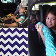 The Noggle - Making The Backseat Cool Again - Vehicle Air Conditioning System to Keep Your Kids Cool and Comfortable When Traveling in The Car - Works with Most Vehicles - 6ft, Grey Quatrefoil